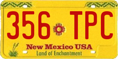 NM license plate 356TPC