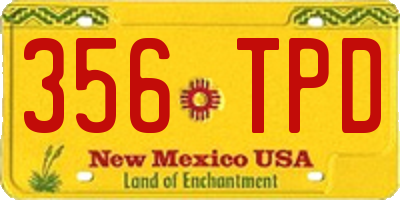 NM license plate 356TPD