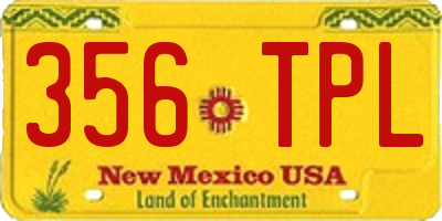 NM license plate 356TPL