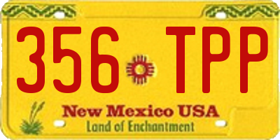 NM license plate 356TPP