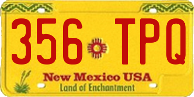 NM license plate 356TPQ
