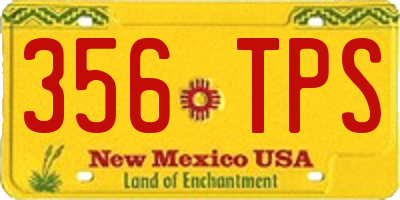 NM license plate 356TPS