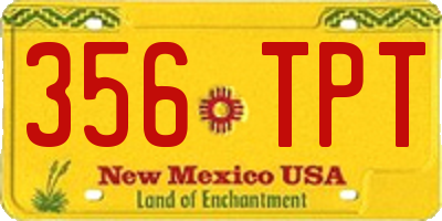 NM license plate 356TPT