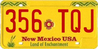NM license plate 356TQJ