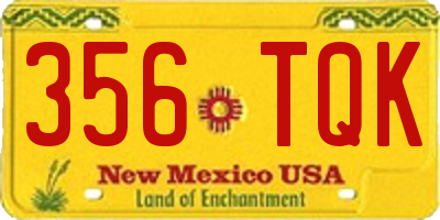 NM license plate 356TQK