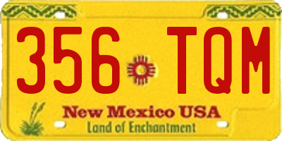 NM license plate 356TQM