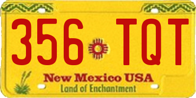 NM license plate 356TQT