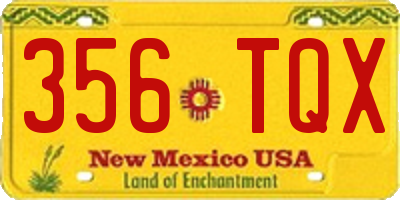 NM license plate 356TQX