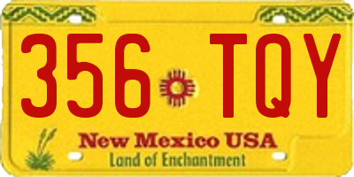 NM license plate 356TQY