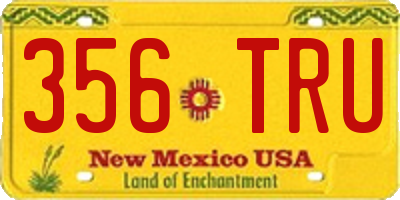 NM license plate 356TRU