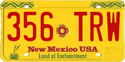 NM license plate 356TRW