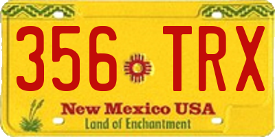 NM license plate 356TRX