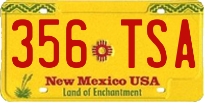 NM license plate 356TSA
