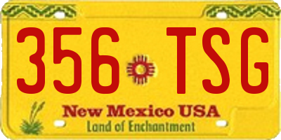 NM license plate 356TSG