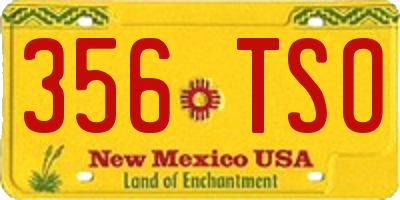 NM license plate 356TSO