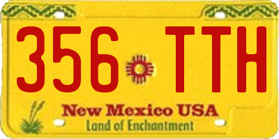 NM license plate 356TTH