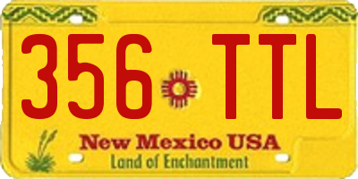 NM license plate 356TTL