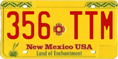NM license plate 356TTM