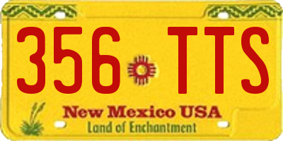 NM license plate 356TTS