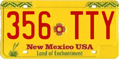 NM license plate 356TTY