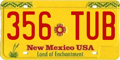 NM license plate 356TUB