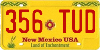 NM license plate 356TUD