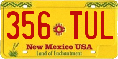 NM license plate 356TUL