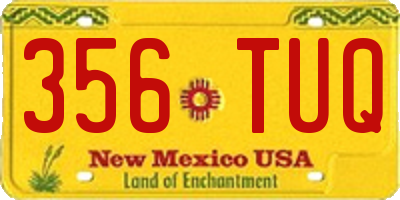 NM license plate 356TUQ