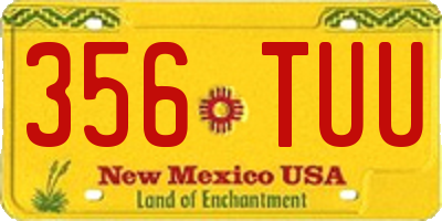 NM license plate 356TUU