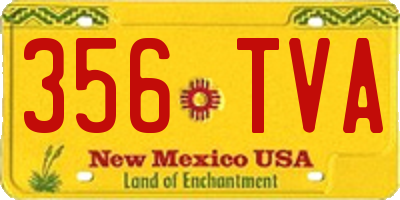 NM license plate 356TVA