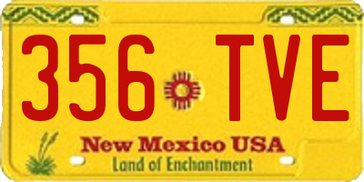 NM license plate 356TVE