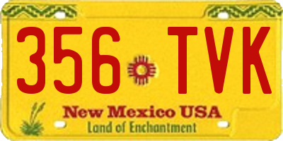 NM license plate 356TVK