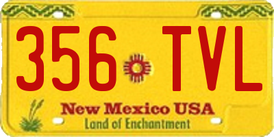 NM license plate 356TVL