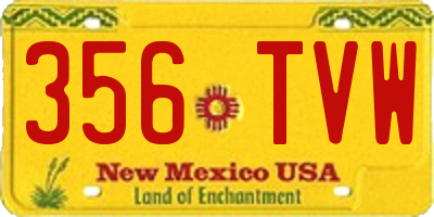 NM license plate 356TVW