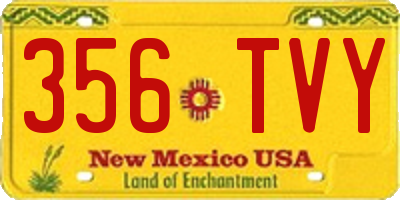 NM license plate 356TVY