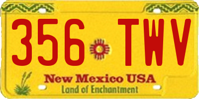 NM license plate 356TWV