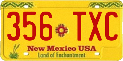 NM license plate 356TXC
