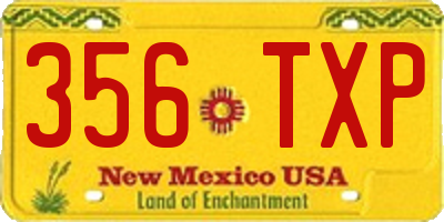 NM license plate 356TXP