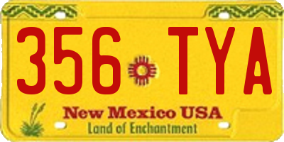 NM license plate 356TYA