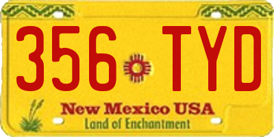 NM license plate 356TYD