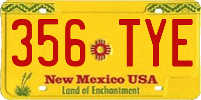 NM license plate 356TYE