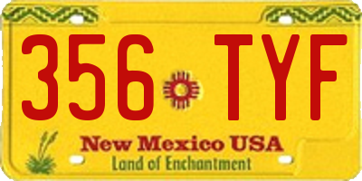 NM license plate 356TYF