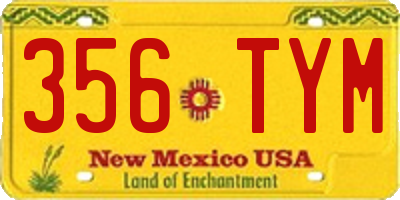 NM license plate 356TYM