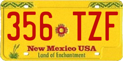 NM license plate 356TZF