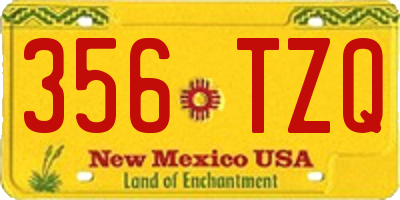 NM license plate 356TZQ