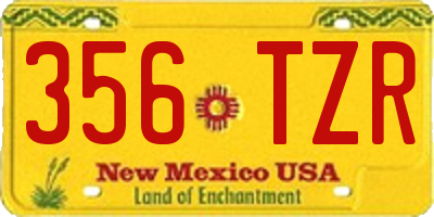 NM license plate 356TZR