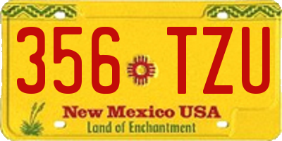 NM license plate 356TZU