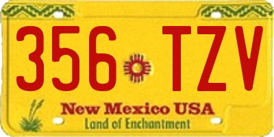 NM license plate 356TZV