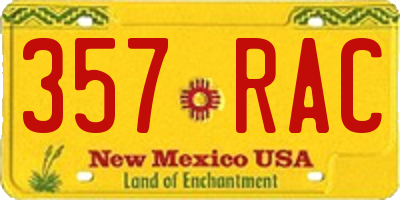 NM license plate 357RAC