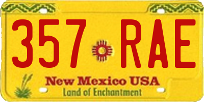 NM license plate 357RAE